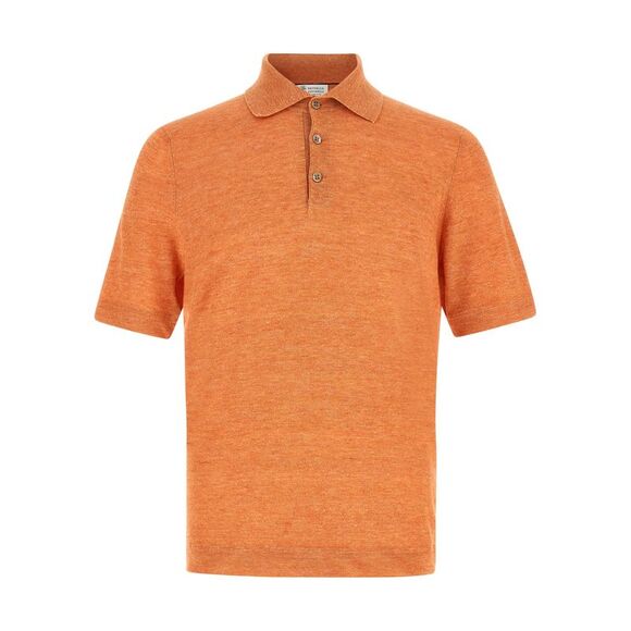 Brunello Cucinelli Men's Linen Cotton Polo Shirt